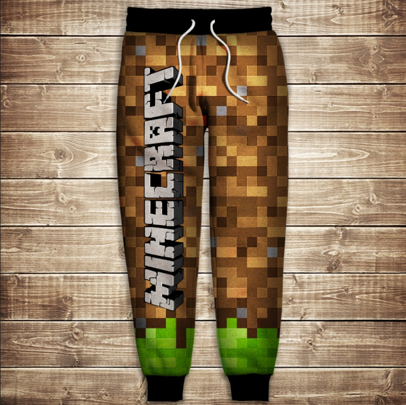 Штани з 3D принтом Minecrafte Logo