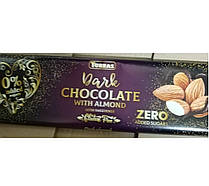 Шоколад темний без цукру і глютену Торрас з мигдалем Torras Zero Dark Almond 300 г Іспанія (опт 3 шт)
