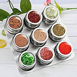 Набір банок для спецій на магнітній підставці 9 шт Edenberg EB-3500 Набір для спецій 9 ємностей для кухні, фото 2