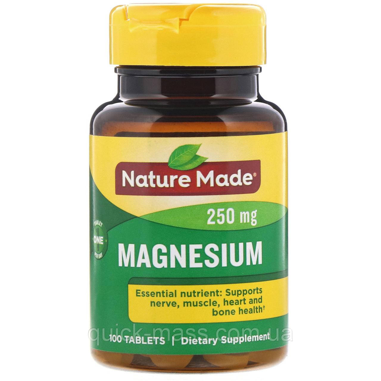 Вітаміни Магній Nature Made Magnesium 250mg 100tab
