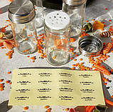 Набір для спецій на підставці 16 ємностей із неіржавкої сталі Edenberg EB-4027 Набір банок для спецій Круглий, фото 4