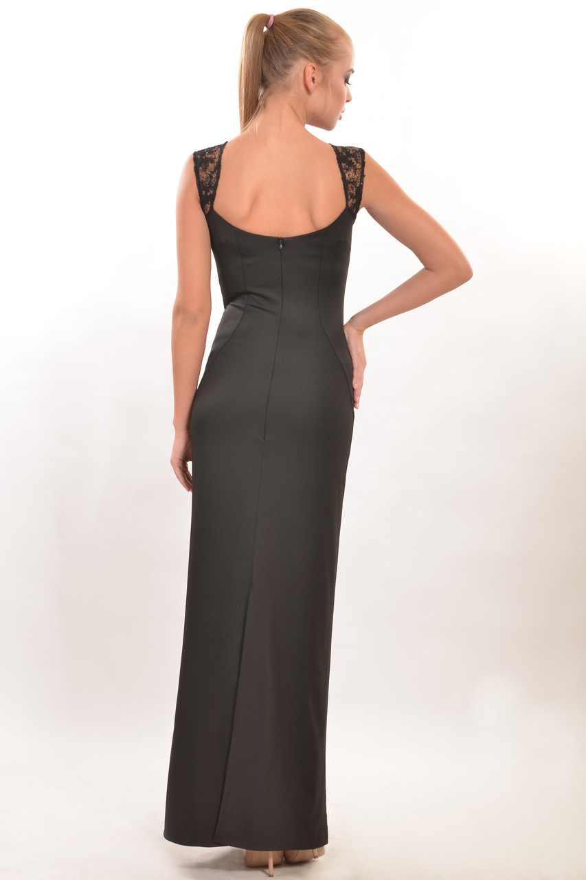 Элегантное вечернее платье Венеция, строгие прямые линии, спинка наполовину открытая, 42-52 размеры - фото 3 - id-p188992683
