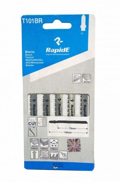 Полотна для електролобзика по дереву, 5 шт., Rapide (T101B)