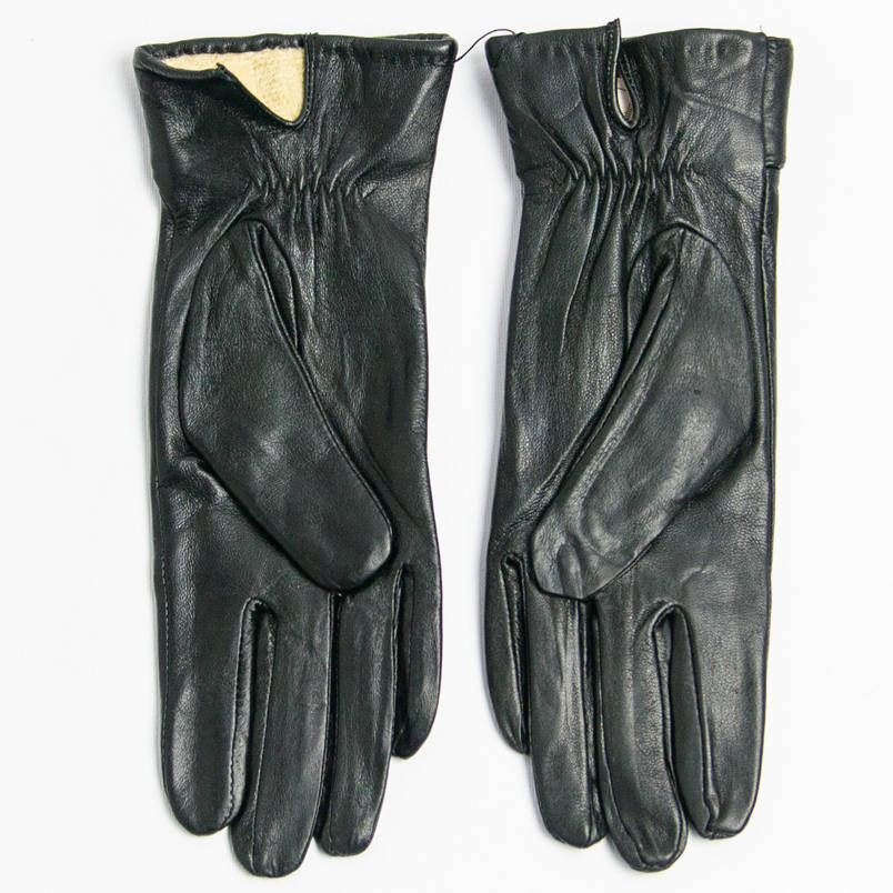 Оптом жіночі шкіряні рукавички на плюше (арт. 14F21-15), фото 2