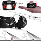 Налобний ліхтарик Powerfull водонепроникний ліхтар із вбудованим акумулятором 1200 mAh USB, фото 10