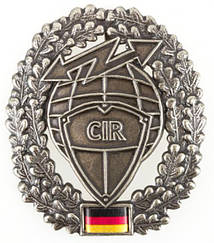 Беретный значок Бундесверу Кібер-інформаційний простір Barettabzeichen orig. Bw Metall CIR