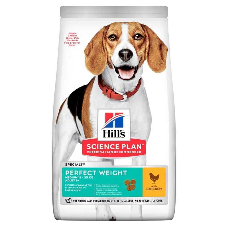 Сухий корм Hill's (Хіллс) Science Plan Adult Perfect Weight Medium для підтримання ваги у собак середніх порід з куркою 2 кг, фото 1