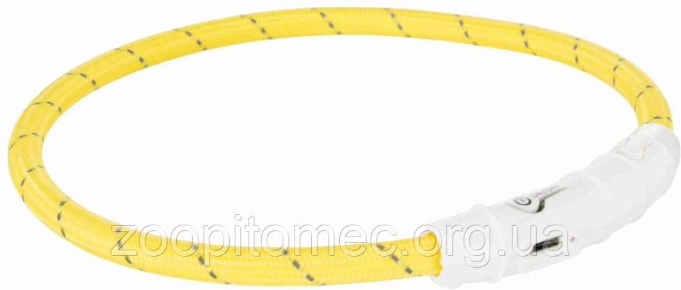 Нашийник Trixie 12692 світиться з USB L-XL 65 см 7 мм Жовтий, фото 1