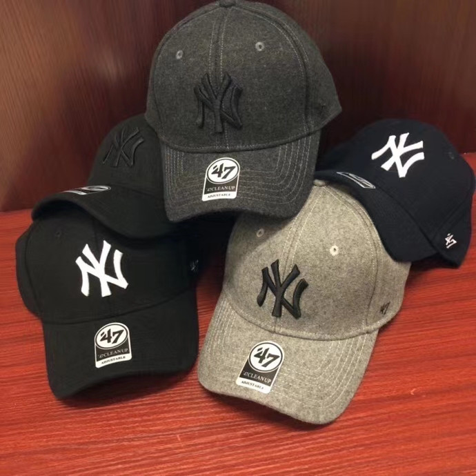 Зимние бейсболки кепки NEW YORK 47 Brand шерсть оригинал - фото 1 - id-p1325628750
