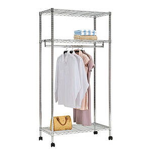 Стійка-стелаж для одягу підлогова пересувна SR-0689 (91x46x181см)