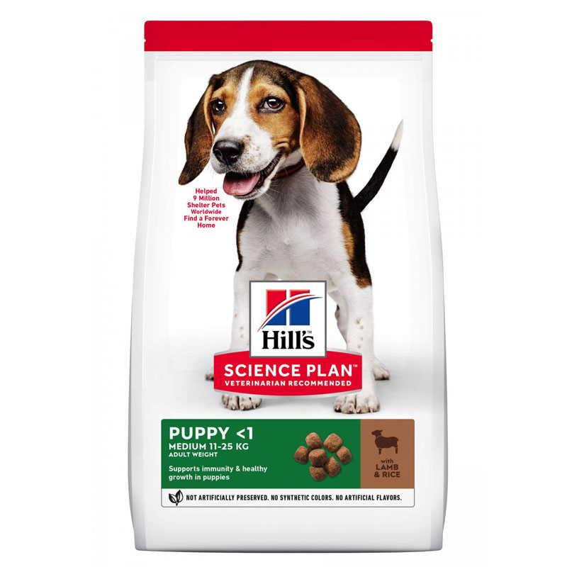 Сухий корм Hill's (Хіллс) Science Plan Puppy Medium Breed для цуценят середніх порід з ягням та рисом 14 кг