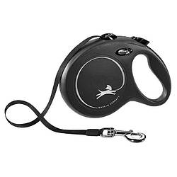Повідець-рулетка Flexi (Флексі) Classic L стрічка для собак 8 м до 50 кг чорний