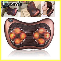 Роликовый массажер для шеи и спины Massage pillow GHM 8028 / Массажная подушка