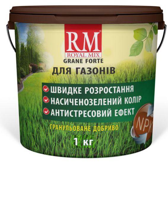 Добриво для газонів гранульоване Royal Mix Grane Forte відро 1кг