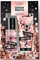 Набор парфюмированный спрей и лосьон для тела Victoria`s Secret Sequin Nights Fragrance Body Spray Mist &