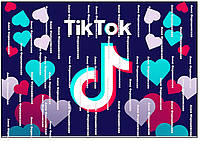 №11 Вафельна картинка тік ток прямокутна на торт для торта харчовий друк їстівний папір