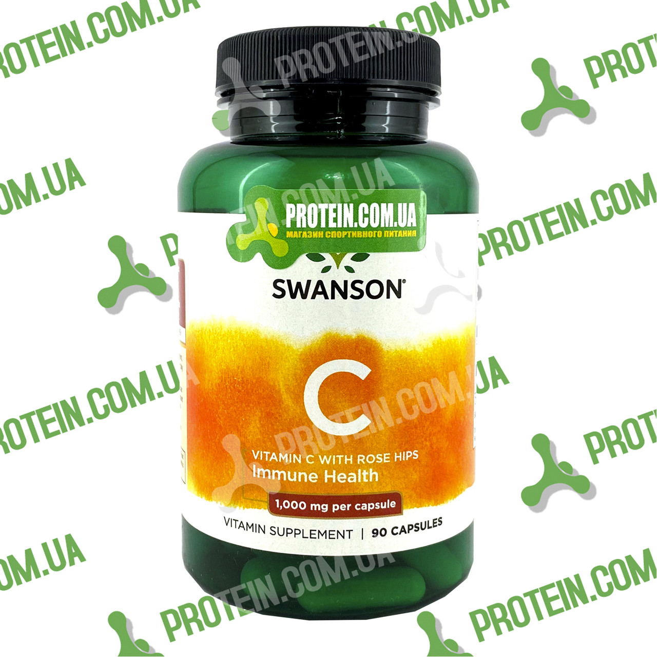 Вітаміни з USA ORIGINAL!! Swanson Vitamin C with Rose Hips 1000 мг 90 капс, фото 1