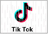 №12 Вафельна картинка тік ток прямокутна на торт для торта харчовий друк їстівний папір