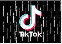 №13 Вафельна картинка тік ток прямокутна на торт для торта харчовий друк їстівний папір