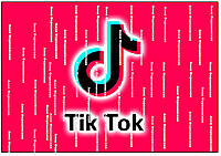 №15 Вафельна картинка тік ток прямокутна на торт для торта харчовий друк їстівний папір