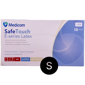 Рукавички латексні опудрені SafeTouch E-series Latex розмір S 50 пар