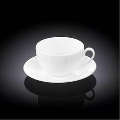 Чашка з блюдцем чайна WILMAX фарфор 180 мл Колір білий 993189 / AB