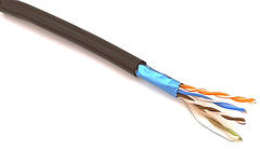 Вита пара Category 5e F/UTP PE 0,51 мм2 (4х2х24 AWG) ЗЗЦМ зовнішніх робіт, інтернет-кабель з екраном на відріз