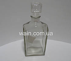 Скляна пляшка графин 500 мл з пробкою для подачі напоїв Everglass Ампель