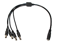 Делитель питания DC-F=>4xDC-M (D 5,5x2,1мм) кабель длиной 40 см