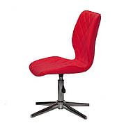 Стілець Toni Modern Base червоний шкірозамінник на хромованій хрестовині зі стопками, фото 3