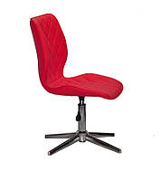 Стілець Toni Modern Base червоний шкірозамінник на хромованій хрестовині зі стопками, фото 7