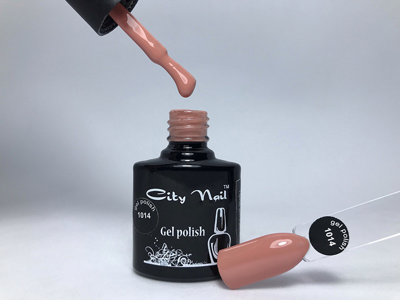 Гель-лак CityNail 1014 карамельно бежевий Приглушено помаранчевий гель-лак Гіпоалергенні гель-лаки для нігтів, фото 1