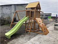 Игровая деревянная площадка домик с горкой для детей Горка