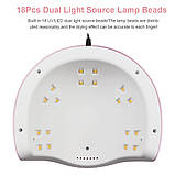 Стартовий набір для манікюру. Набір для нарощування нігтів гель лаком. Набір для гель-лаку з лампою для сушіння, фото 3