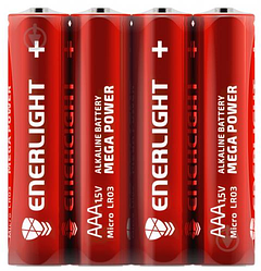 Лужна Батарейка Елемент живлення Enerlight Mega Power AAA 1,5v LR03, 8шт Alkaline Battery