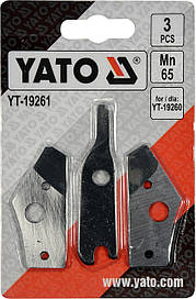 Леза для матричних ножиць YT-19260 YATO 3 шт.