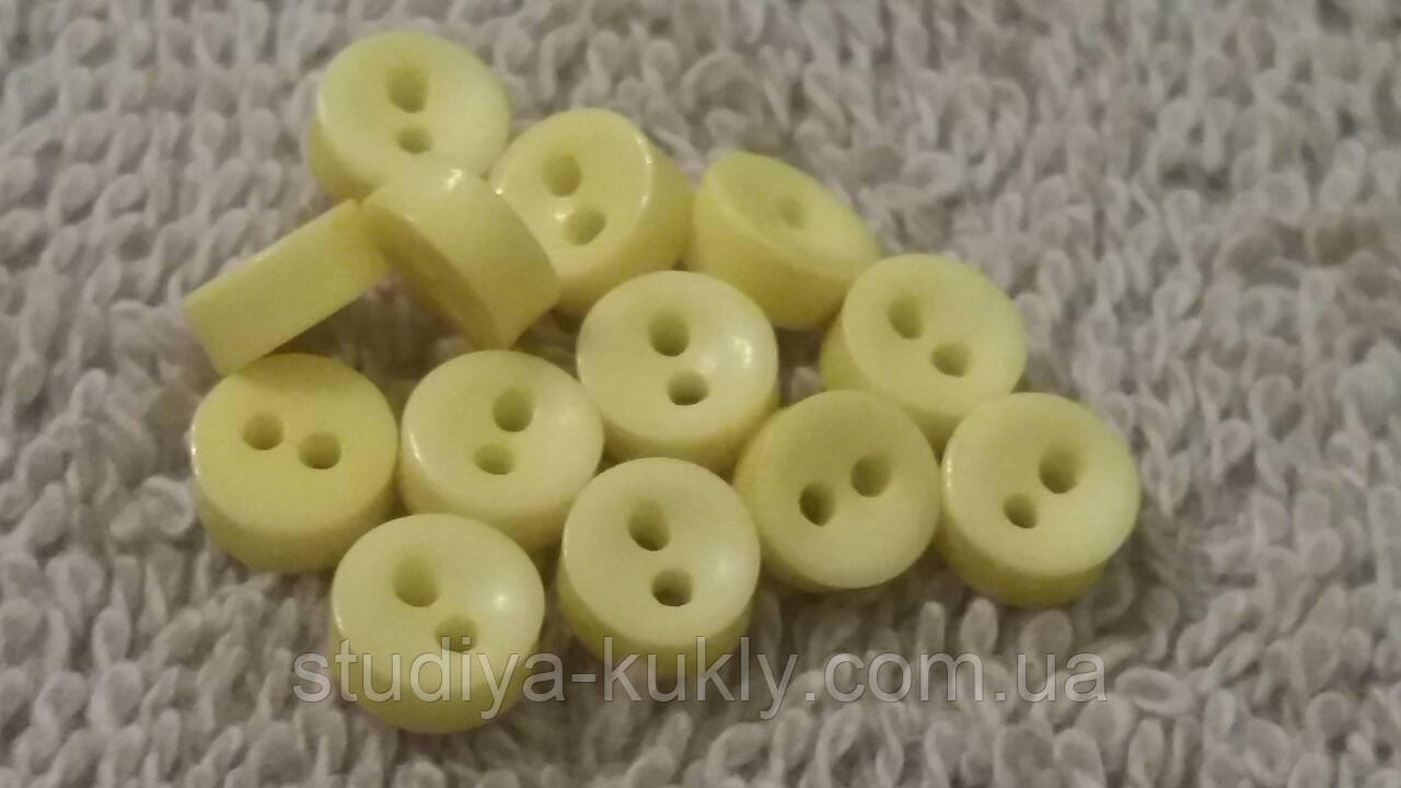 Гудзик для ляльок міні 6 мм. Відтінок жовтого, № 6.68, фото 1