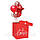 Коробка-сюрприз для повітряних куль червона без написів, фото 2