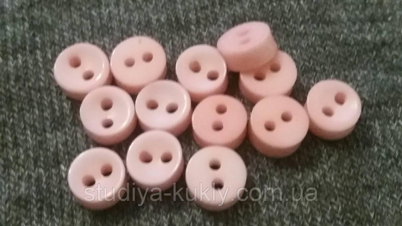 Гудзик для ляльок міні 6мм. Відтінок рожевого. № 6.29, фото 1