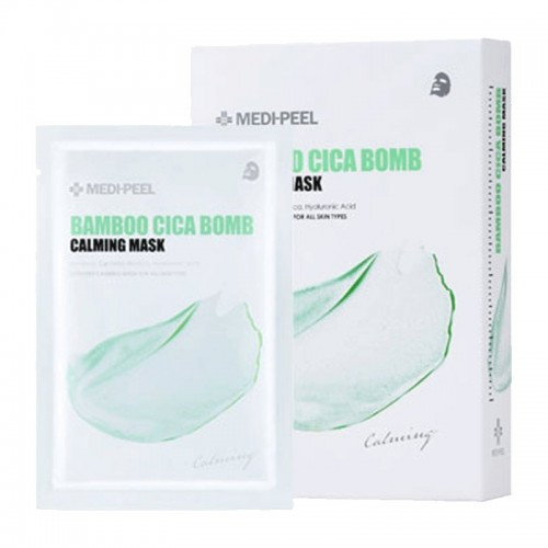 Заспокійлива тканинна маска з центелою й бамбуком Medi-peel Bamboo Cica Bomb Calming Mask