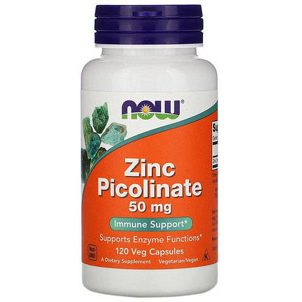 NOW Foods Zinc Picolinate 50 мг 120 капсул, фото 1