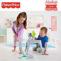 Набор для уборки Fisher Price детский, игровой тематический набор для детей с аксессуарами для уборки