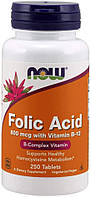 Now Foods Folic Acid with B-12 800mcg 250 таблеток