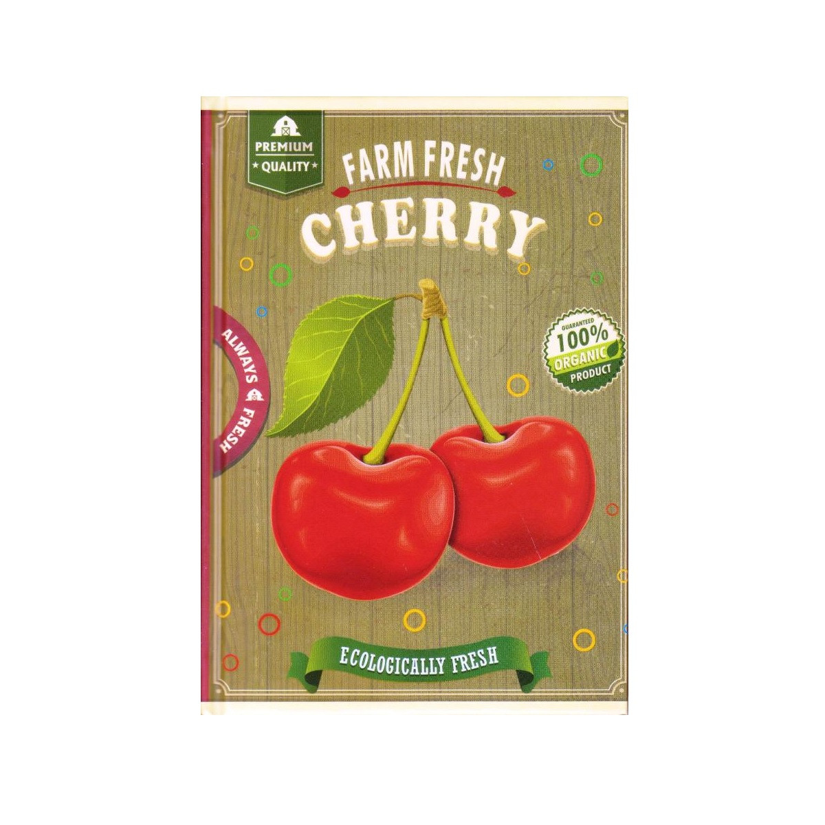 Блокнот В6 тверда обкладинка, 96 арк, "Cherry" 1В 691, фото 1