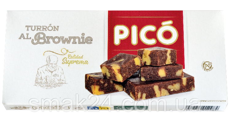 Туррон Марципанова нуга з Брауні БЕЗ ГЛЮТЕНА Turron al Brownie PICO 200 г Іспанія