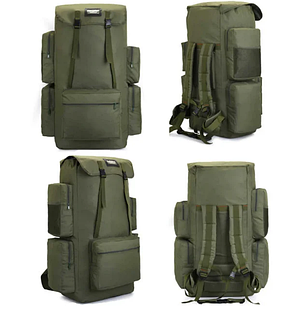 Рюкзак туристичний з водовідштовхувальної тканини HLV xs 130 л Green, фото 3