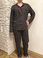 Домашний костюм хлопковый, женская пижама для сна, раз 50,52 (XL, 2XL)