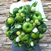 Зеленый букет из овощей и фруктов №18