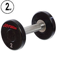 Гантель 2 кг цельная профессиональная Life Fitness (1шт) SC-80081-2: Gsport