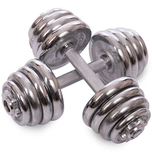 Гантели разборные 20кг (2шт*10 кг) хромированные KIS TA-8209-20 g-sport ...